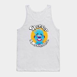 Spencer Sparklestein - Head, Name, Background Tank Top